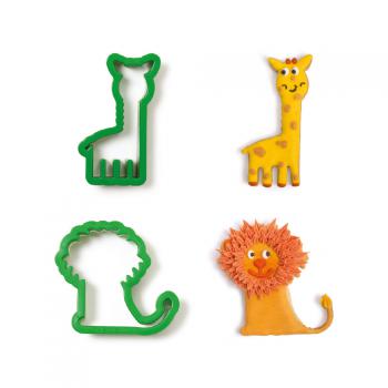 Foremki plastikowe, żyrafa i lew (2 sztuki) - Decora