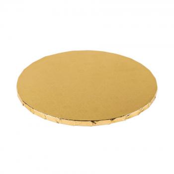 Podkład okrągły pod tort, ciasto (średnica: 30 cm, grubość: 1 cm), złoty - Podkłady Cukiernicze Julita