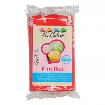 Lukier plastyczny, fondant, masa plastyczna czerwony (250 g) - Fire Red - FunCakes
