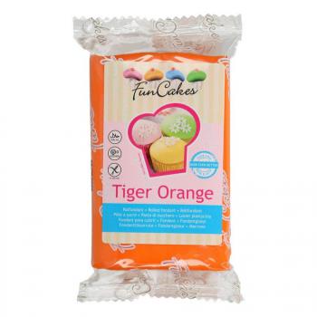 Lukier plastyczny, fondant, masa plastyczna pomaraczowy (250 g) - Tiger Orange - FunCakes