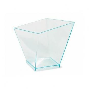 Pucharek plastikowy do monoporcji kwadratowy przeźroczysty (120 ml)  - Alcas