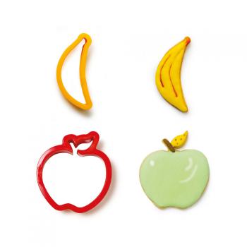 Foremki plastikowe, banan i jabko (2 sztuki) - Decora