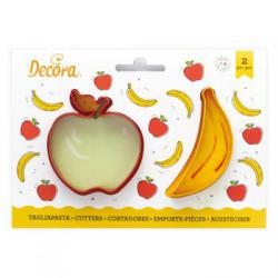 Foremki plastikowe, banan i jabłko (2 sztuki) - Decora