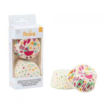 Papilotki do muffinów baby pink i kropki (36 szt. w opakowaniu) - Decora