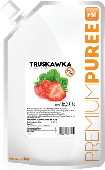 Pulpa truskawkowa (1 kg) - PremiumPuree - Menii