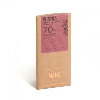 Czekolada deserowa Manu, 70% kakao, winia (60 g) - Manufaktura Czekolady