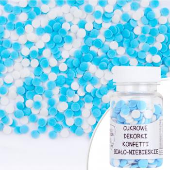 Posypka cukrowa, konfetti biao - niebieskie (30 g) - SweetDecor