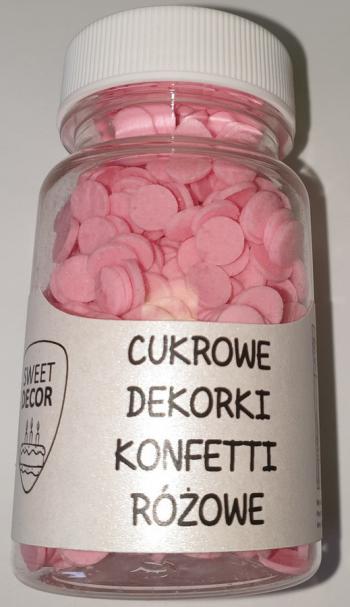Posypka cukrowa, konfetti rowe (30 g) - SweetDecor