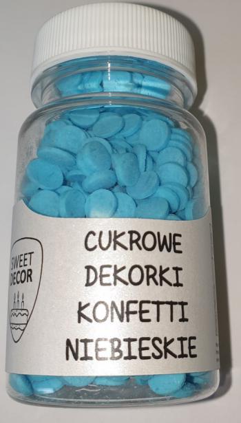 Posypka cukrowa, konfetti niebieskie (30 g) - SweetDecor