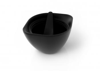 Pojemnik-miska z łyżką na zupę (pojemność 450 ml) Black Onyx - Lib - Monbento