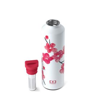 Butelka termiczna stalowa z zaparzaczem (pojemność: 500 ml) Graphic Blossom - Steel - Monbento