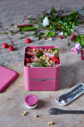 Lunchbox Bento Pink Blush - Square - Monbento