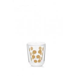 Szklanki z łyżeczkami, zestaw złoty (2 szt. x 75 ml) - ...