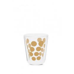 Szklanki z łyżeczkami, zestaw złoty (2 szt. x 200 ml) -...