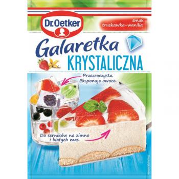 Galaretka krystaliczna smak truskawka-wanilia (77 g) - Dr. Oetker