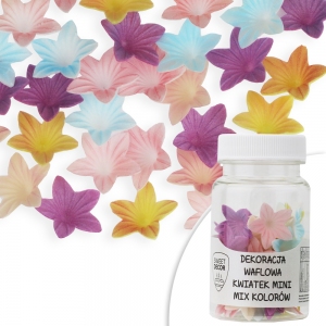 Dekoracja waflowa, kwiatuszki kolorowe (40 szt.) - SweetDecor