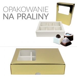 Pudełko na czekoladki z okienkiem (13 x 10 cm) - AleDobre.pl