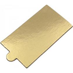 Złota podstawka pod deser prostokątna (9 x 5 cm) - AleD...
