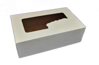 Pudełko na ciasta i torty z okienkiem (25 x 15 x 8 cm ) - AleDobre.pl