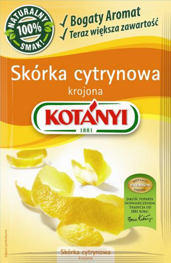 Skórka cytrynowa krojona (16 g) - Kotányi
