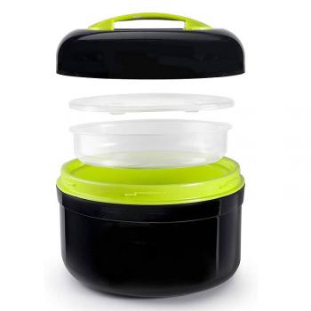 Pojemnik termiczny lunch box, czarno zielony (1,4 l) - Ibili

