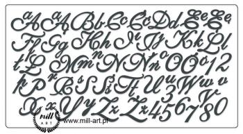 Stemple alfabet i cyfry ANTILIA, Paletka - Mill Art