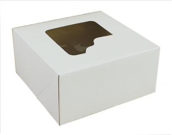 Pudełko do transportu ciast i tortów pączków z okienkiem (31 x 22 x 8 cm ) - AleDobre.pl