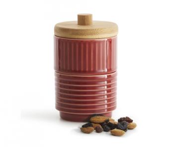 Miseczki ceramiczne z pokrywką (2 sztuki), czerwone - Coffee - Sagaform
