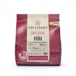 Czekolada różowa w formie pastylek Ruby (33,6% kakao), ...