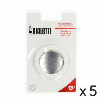 Uszczelki do kawiarek aluminiowych 6tz (zestaw 5 sztuk) - Bialetti