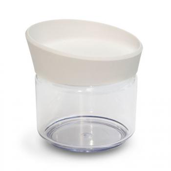 Soik akrylowy z przykrywk (pojemno: 0,5l), biay - Pangea - Omada
