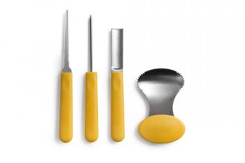 Zestaw narzędzi do zdobienia dyni (4 narzędzia w komplecie) - Ibili