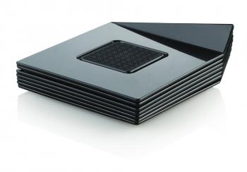 Podstawka banietówka pod deser monoporcję kwadratowa czarna (8,3 x 8,3 cm) - SIlikomart