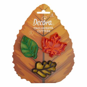 Foremki plastikowe, liście (3 sztuki) - Decora