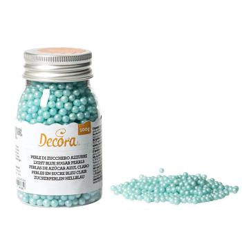 Posypka cukrowa niebieskie perełki 4 mm (100 g) - Decora