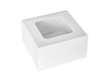 Pudełko z okienkiem, na ciastko lub muffinkę  (13 x 13 x 7 cm) - AleDobre.pl