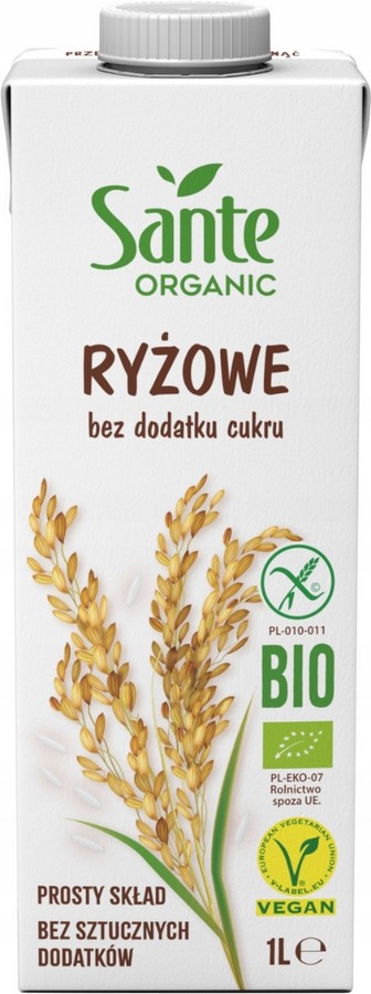 Napój ryżowy bez cukru (1 L) Organic - Sante