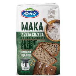 Mąka z żyta krzyca, pełnoziarnista 1 kg - Melvit