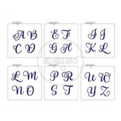Szablony na ciastko, alfabet, litery (6 części) - Kokino