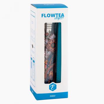Butelka z podwójną ścianką i zaparzaczem FlowTea - FireFlower - Eigenart