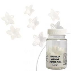 Dekoracja waflowa, kwiatuszki białe (40 szt.) - SweetDe...