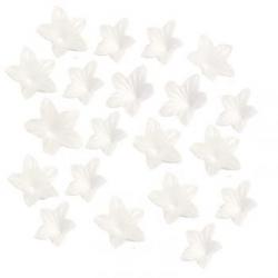 Dekoracja waflowa, kwiatuszki białe (20 szt.) - SweetDe...