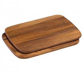 Deski śniadaniowe duże, drewno akacjowe, 2 sztuki - Zassenhouse