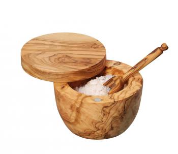 Pojemnik na sól, drewno oiliwne (średnica:9,5 cm) - Zassenhaus