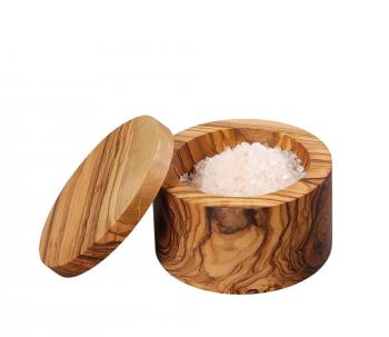 Pojemnik na sól lub przyprawy, drewno oiliwne (średnica: 9 cm) - Zassenhaus