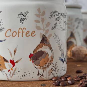 Pojemnik ceramiczny na kawę - Country Hens - Price Kensington