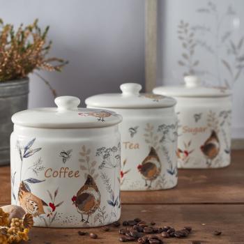 Pojemnik ceramiczny na herbatę - Country Hens - Price Kensington