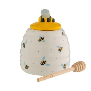 Pojemnik ceramiczny na miód z czerpakiem - Sweet Bee - Price Kensington