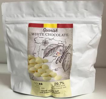 Pastylki czekoladowe z białej czekolady (29,7% kakao), 400 g - Natra Cacao - Cacao Mill