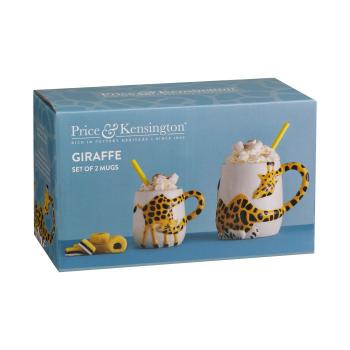 Kubki (2 szt.) rodzic i dziecko, żyrafy (0,405 l i 0,195 l) - Price Kensington
